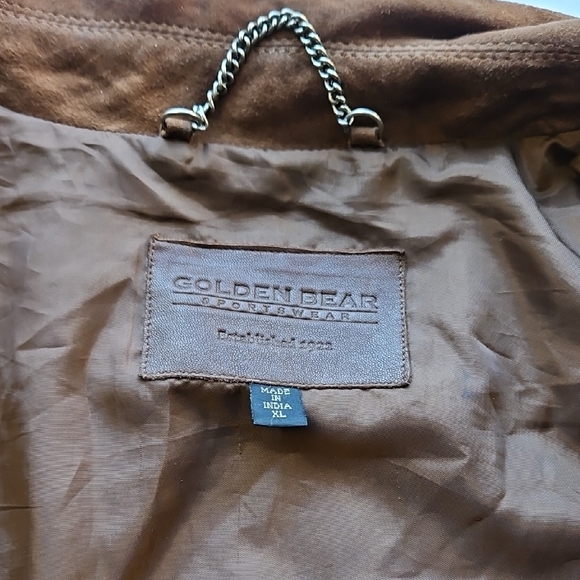 Men's Brown Golden Bear Suede Jacket XL - Picture 9 of 13